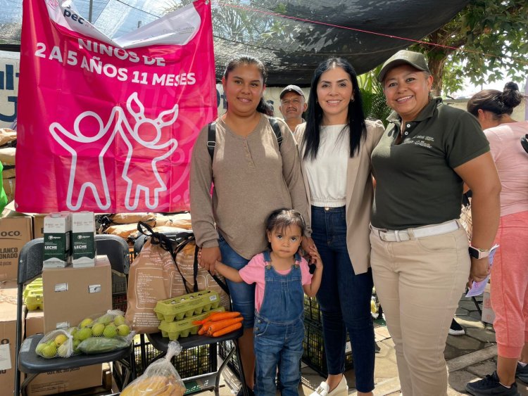 Hubo entrega de canastas alimentarias en Jiutepec