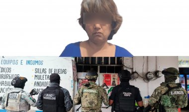 Una dama, capturada durante  cateo con droga y otros indicios