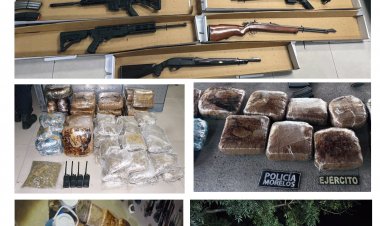 Aseguran a un menor con drogas y armas de alto poder en Jonacatepec