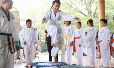 Hubo clase magistral de TaeKwondo en Jiutepec