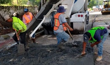 La rehabilitación de la subida a  Tamoanchan en Jiutepec avanza
