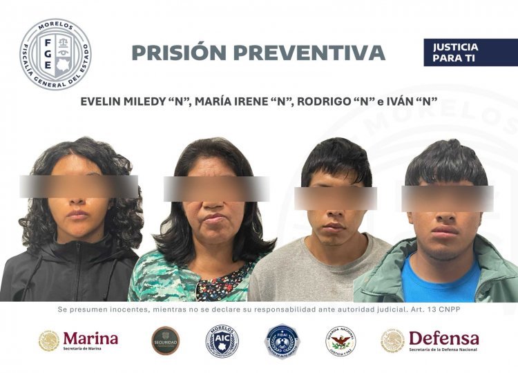 Caen presuntos extorsionadores de Yecapixtla; 2 hombres y 2 mujeres