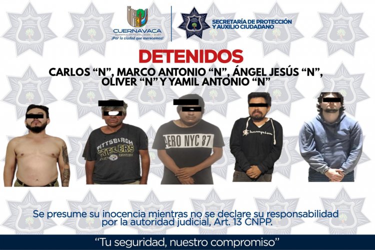 Llevan 64 detenidos en octubre en Cuernavaca