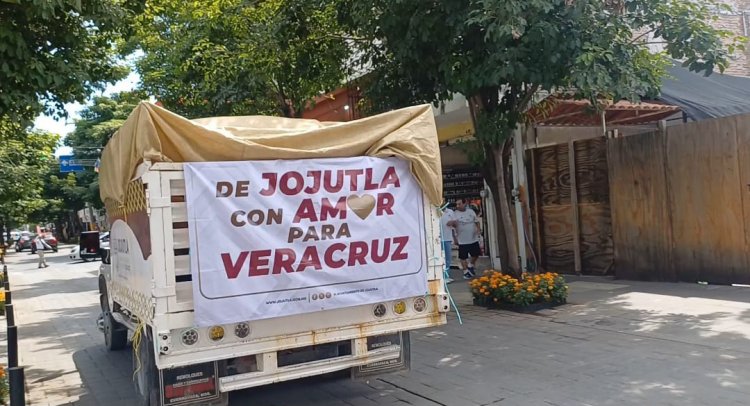 Jojutla envía 4.5 toneladas de  víveres a familias de Veracruz
