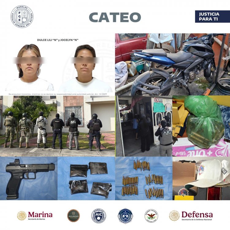 Realizaron operativos en Zapata y  Xochitepec; dos damas, detenidas