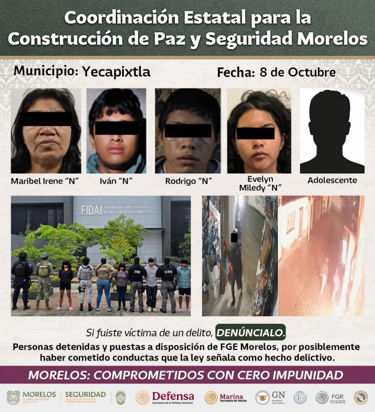 27 generadores de violencia, detenidos  e importantes golpes recientes al narco