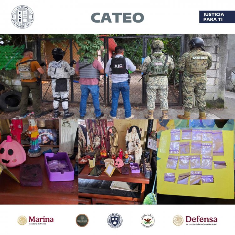 Drogas y otros indicios de crimen  fueron hallados en cateo en Jojutla