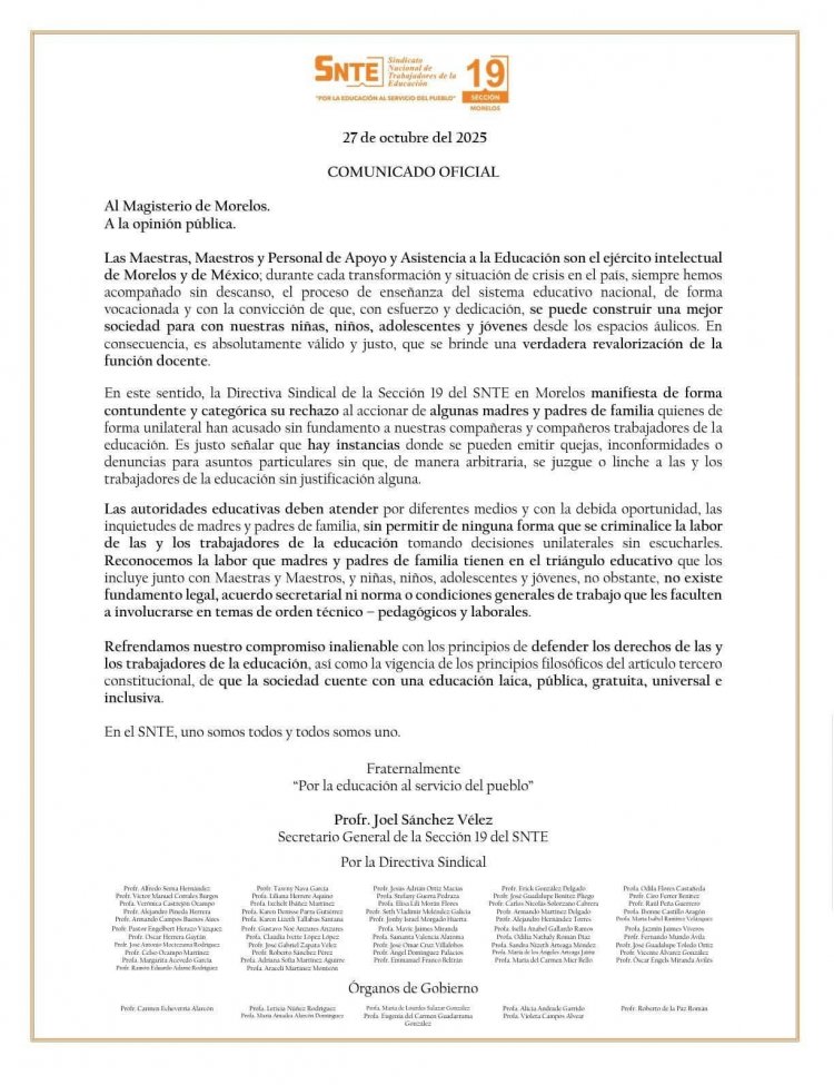 Dejar de criminalizar a maestros exige el SNTE