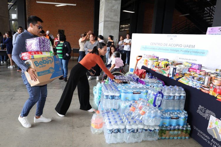 Sigue la solidaridad de UAEM con damnificados