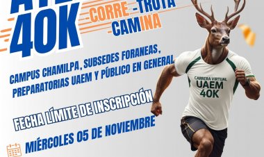 Realizará UAEM Carrera Atlética Virtual de 40 km