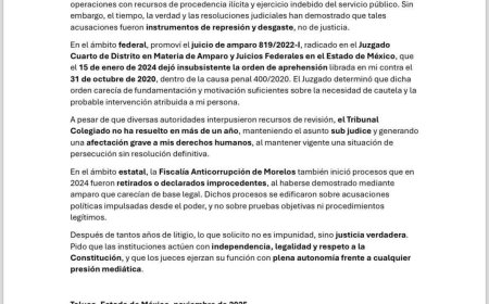 Alejandro Vera, detenido por FGR, dice no buscar impunidad y sí, justicia