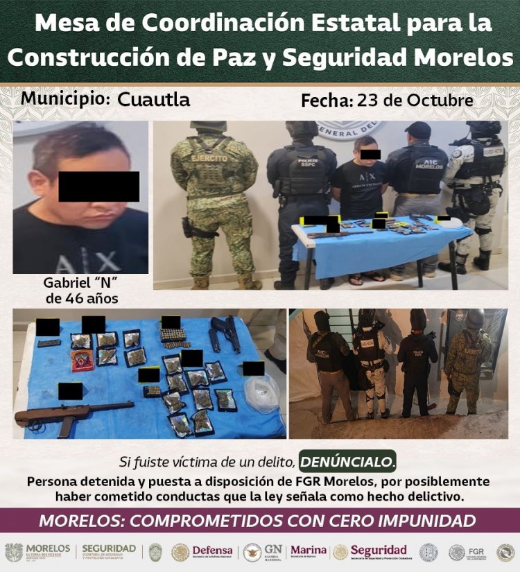 Casi tres decenas de culpables del  crimen de alto impacto, capturadas