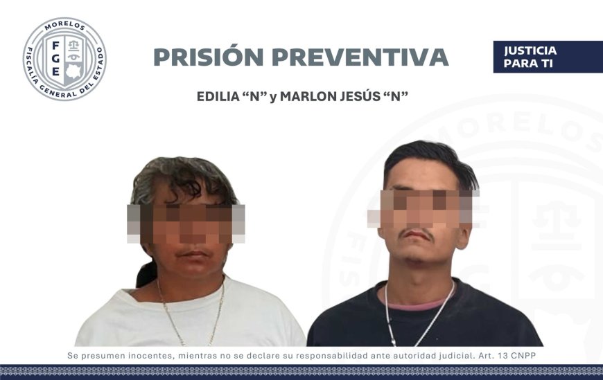 Edilia y Marlon, capturados  por drogas en Atlatlahucan