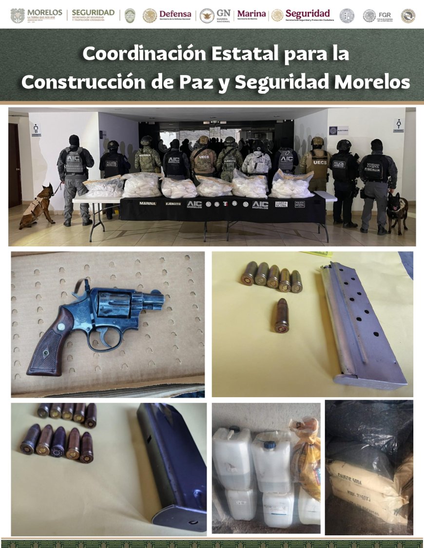 Aseguran bodega con más de 127 kilos de droga sintética en Yautepec