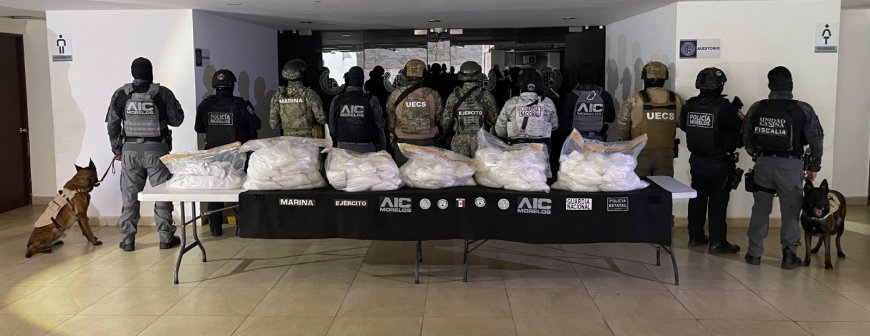 Esto es lo decomisado en golpe  al narcolaboratorio en Yautepec