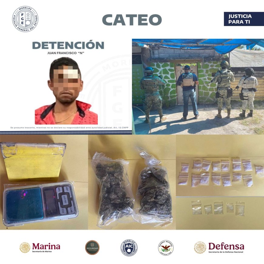 Un aprehendido en casa vinculada con el narco