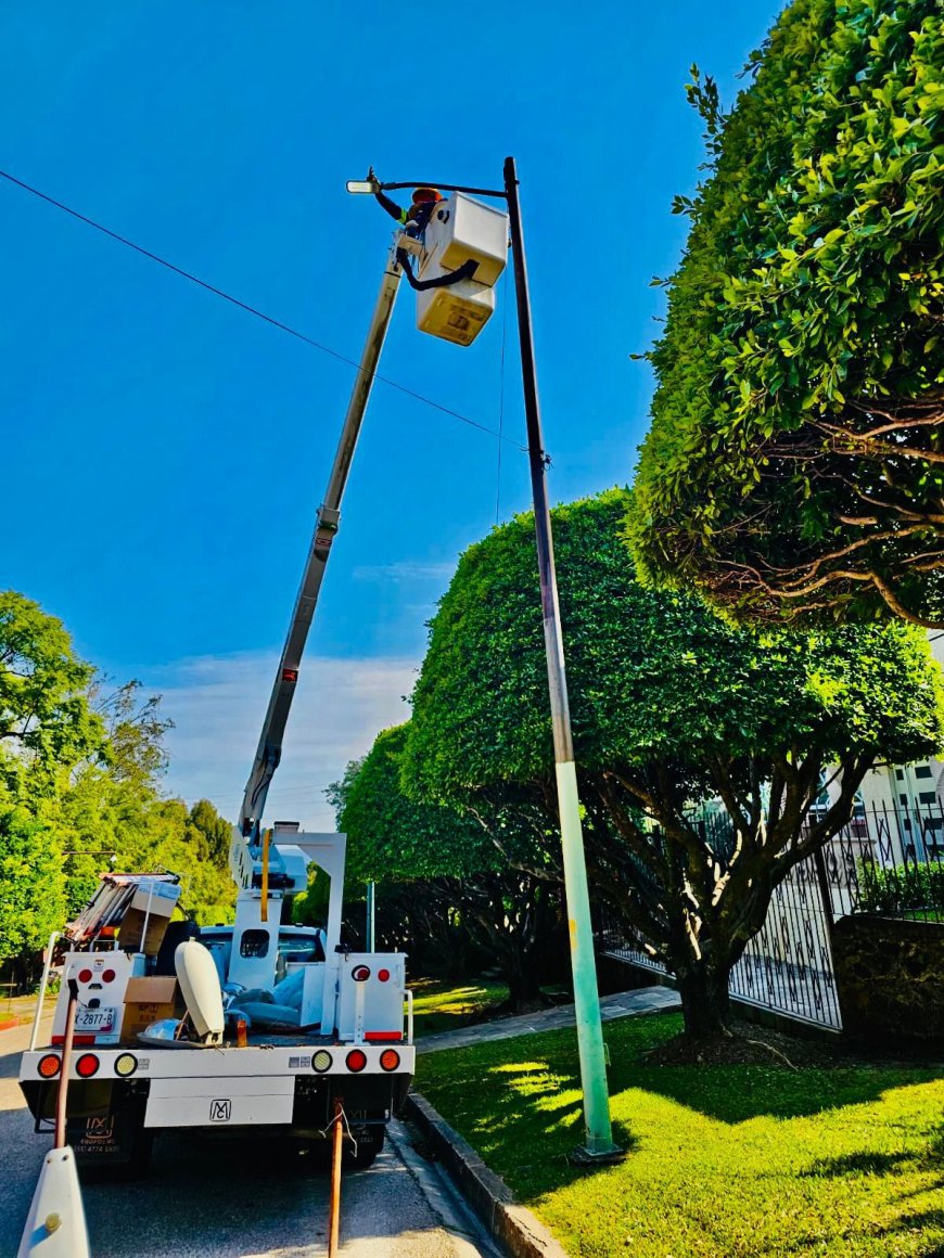 En Rancho Tetela, Cuernavaca, nuevas luminarias; mayor eficiencia energética