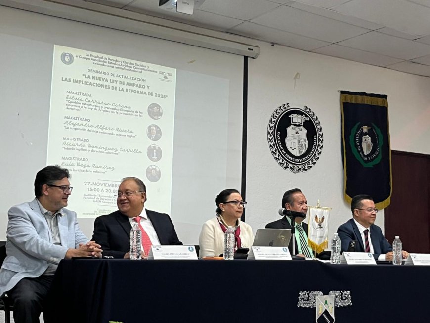 Disertan magistrados sobre  Ley de amparo en la UAEM