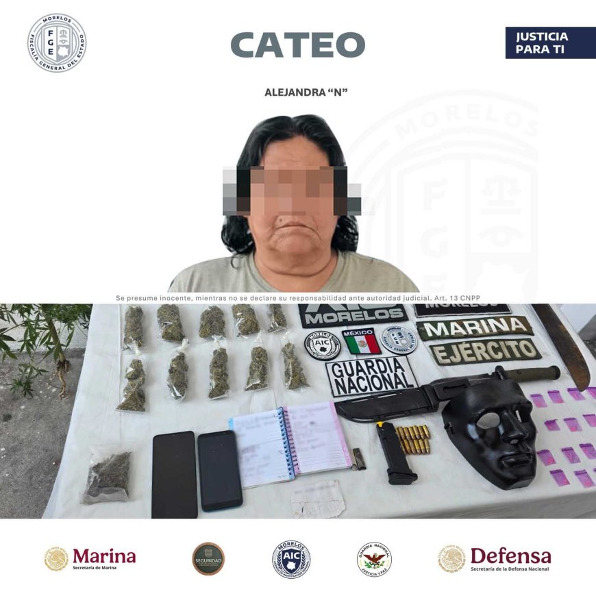 Cae Alejandra N en cateo por drogas en Tepalcingo