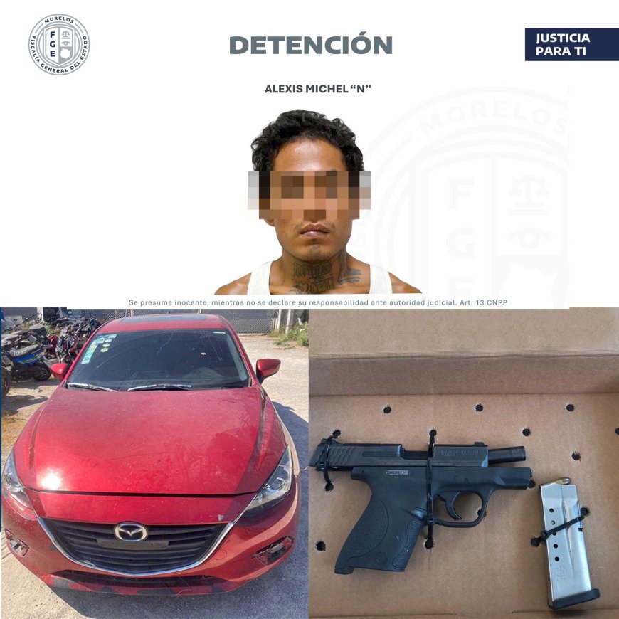 Lo sorprenden en Acatlipa con arma prohibida por ley