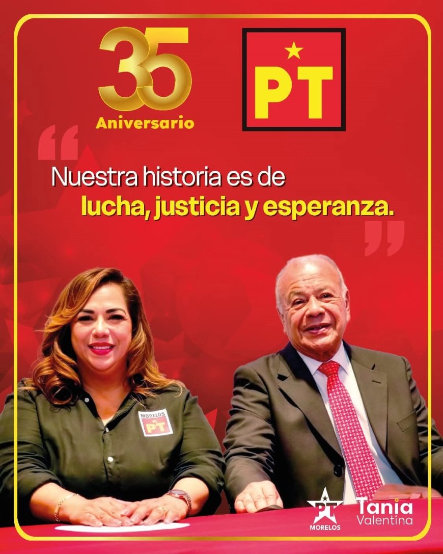 PT Morelos reafirma su compromiso con  las causas populares en 35 aniversario