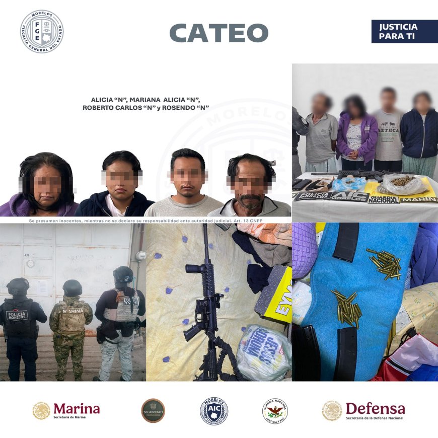 Caen 4 por drogas  en cateo en Cuautla