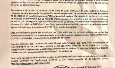 Determina Cuernavaca ampliar encierro hasta al menos el 30 de junio