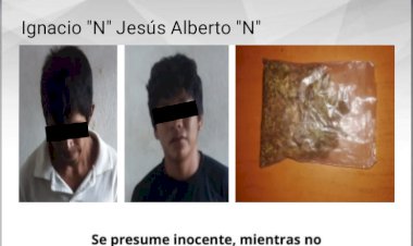 Detuvieron en Temoac a 2 sujetos por venta de droga