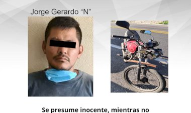 Detuvieron en Xochitepec  a sujeto con moto robada