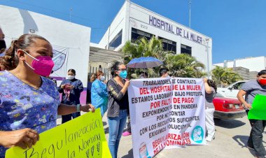 Trabajadores del Hospital de la  Mujer demandan pago de salario