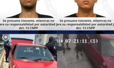 Atrapan a dos sujetos presuntos, asaltantes de mujer en Cuernavaca