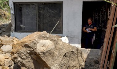 Por lo menos cinco familias,  afectadas en derrumbe ayer