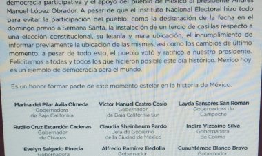 C. Blanco y mandatarios de la 4T echan en cara al INE boicot contra consulta