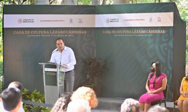 Inauguran Cuauhtémoc Blanco y gobierno de México la casa de cultura ¨Lázaro Cárdenas¨