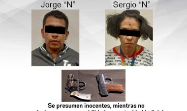 Quisieron escapar, pero policías los  pararon; portaban armas y cartuchos