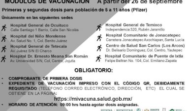 Ahora sí, atenderán a rezagados de 5-11de vacuna anticovid