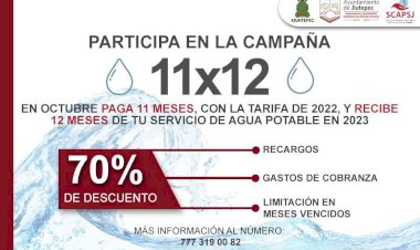 Lanza SCAPSJ programa  para el pago anual 11 x 12