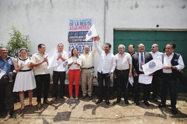 Inaugura el alcalde Villalobos red de agua potable en Cuernavaca