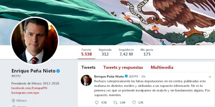 Éste es el "tuit" con el que Peña Nieto se desvinculó de corrupción