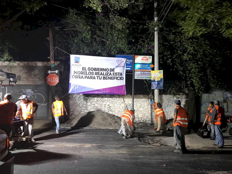 Avanza rehabilitación de  vialidades en Morelos
