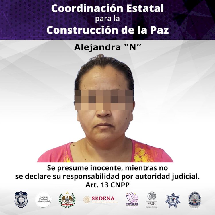 Tras cateo, detienen a presunta  vendedora de drogas en Cuautla
