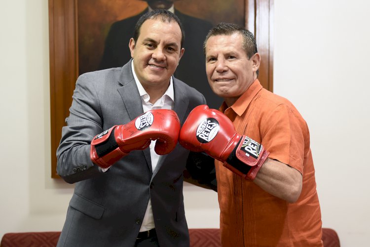 Recibe Blanco visita del ex  boxeador Julio César Chávez