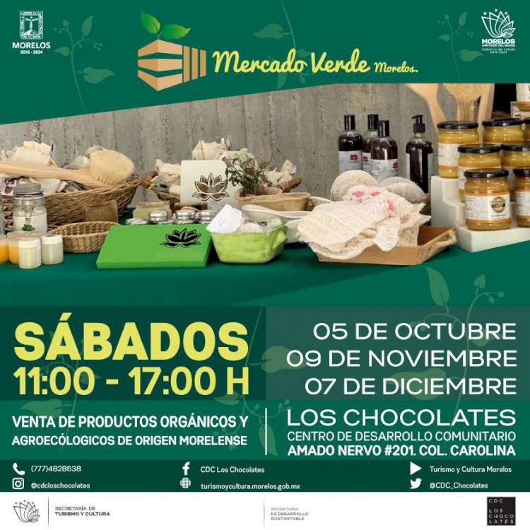 Llamado a aprovechar productos  del Mercado Verde de Morelos