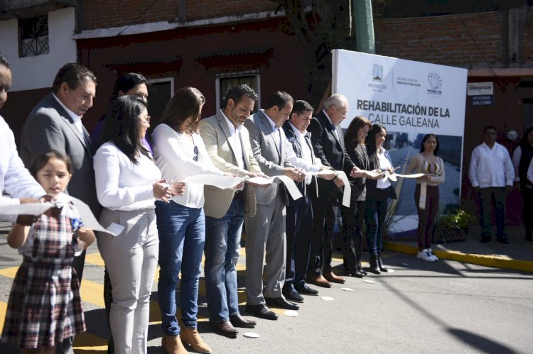Entrega Blanco rehabilitación  de vialidades en Cuernavaca