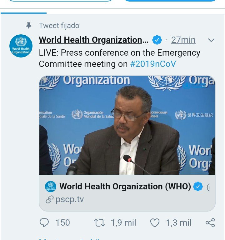 Última hora: la OMS declara emergencia mundial por coronavirus