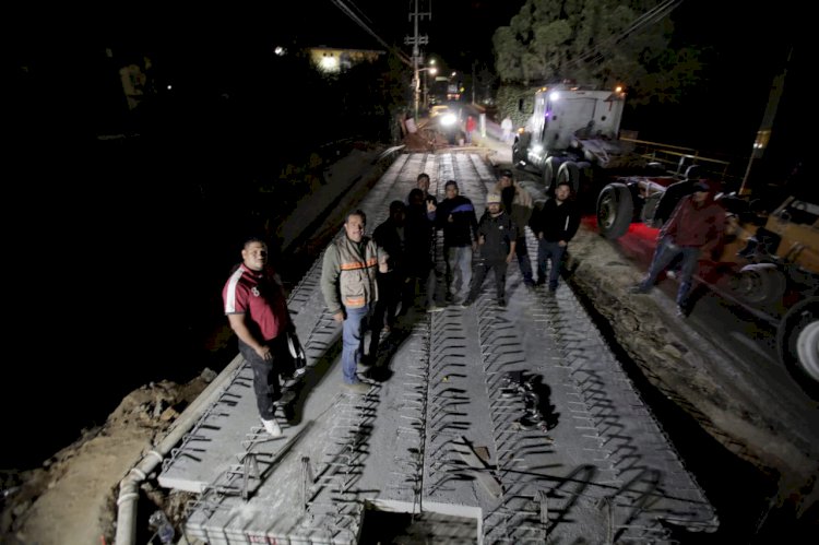 Continúa los trabajos de rehabilitación del  puente “Los Guayabos” en Subida a Chalma