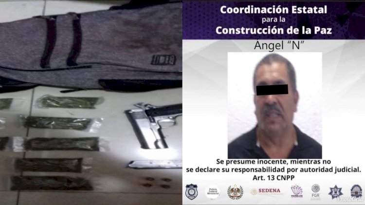 Hombre armado cayó por vender droga en el centro de Zacatepec