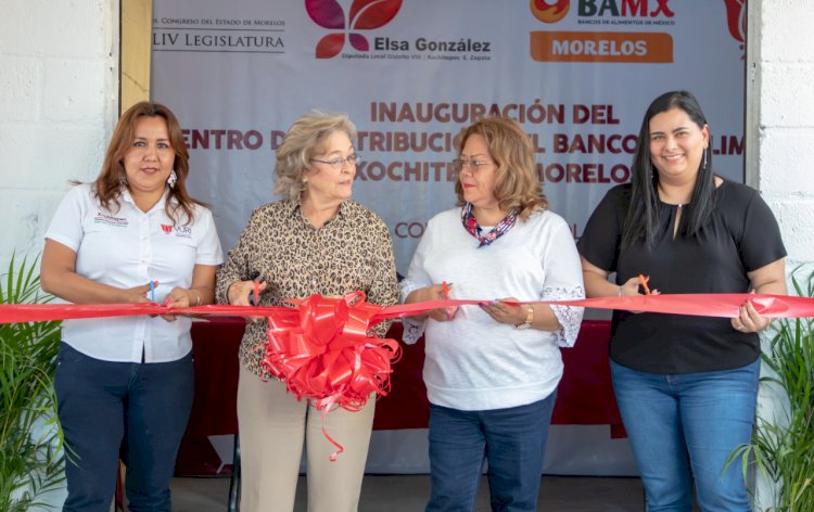 Inaugura diputada Elsa Delia González, nuevo banco de alimentos en Xochitepec