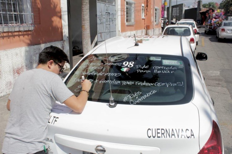 Taxistas se suman a las acciones de prevención del gobierno de Cuernavaca