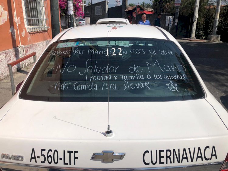 Taxistas se suman a las acciones de prevención del gobierno de Cuernavaca